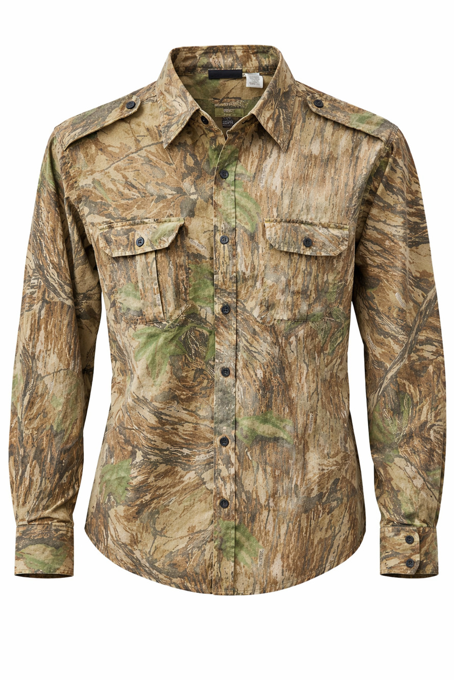 Sports Afield Realtree Camo Hunting Shirt Made USA 100% Cotton Large